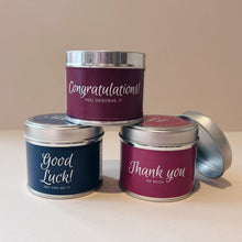 Load image into Gallery viewer, Personalised Tin Candle