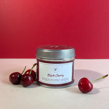 Load image into Gallery viewer, Black Cherry Tin Candle