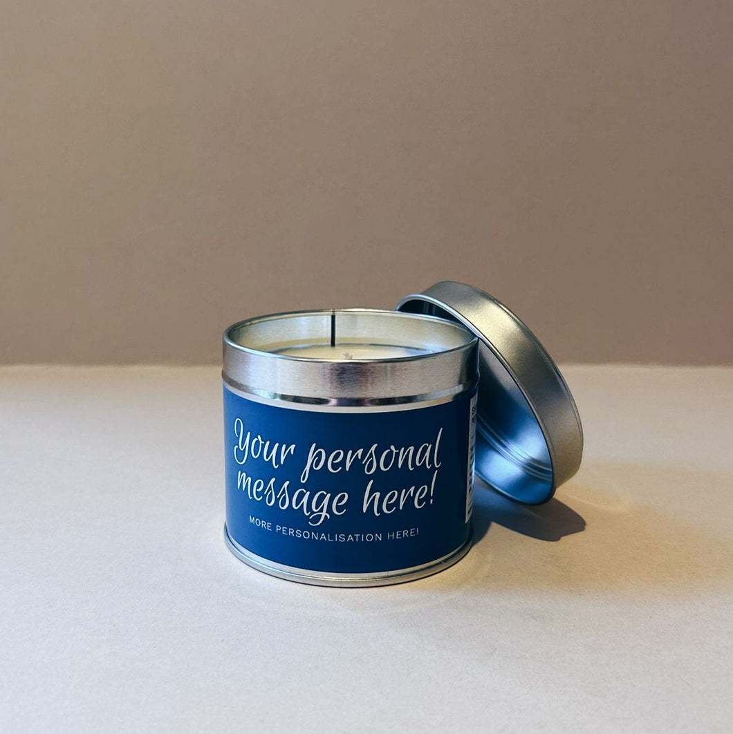 Personalised Tin Candle