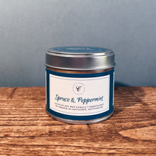 Load image into Gallery viewer, Spruce &amp; Peppermint Tin Candle
