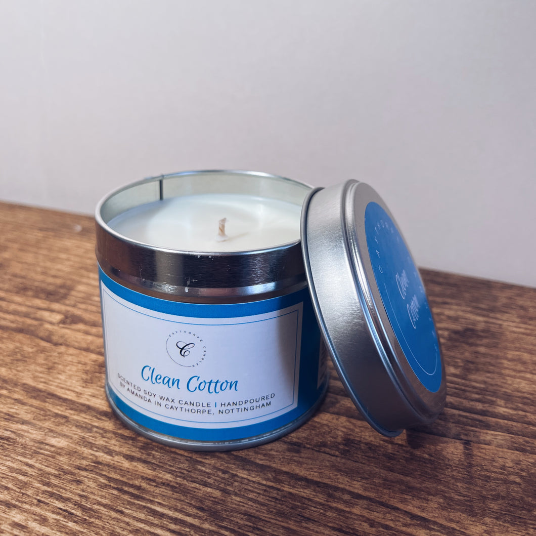 Clean Cotton Tin Candle