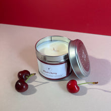 Load image into Gallery viewer, Black Cherry Tin Candle
