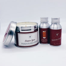 Load image into Gallery viewer, Duo of Yuletide Cooler &amp; Festive Spice Tin Candle
