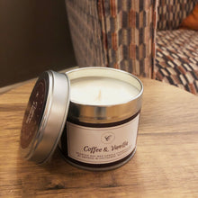 Load image into Gallery viewer, Coffee &amp; Vanilla Tin Candle
